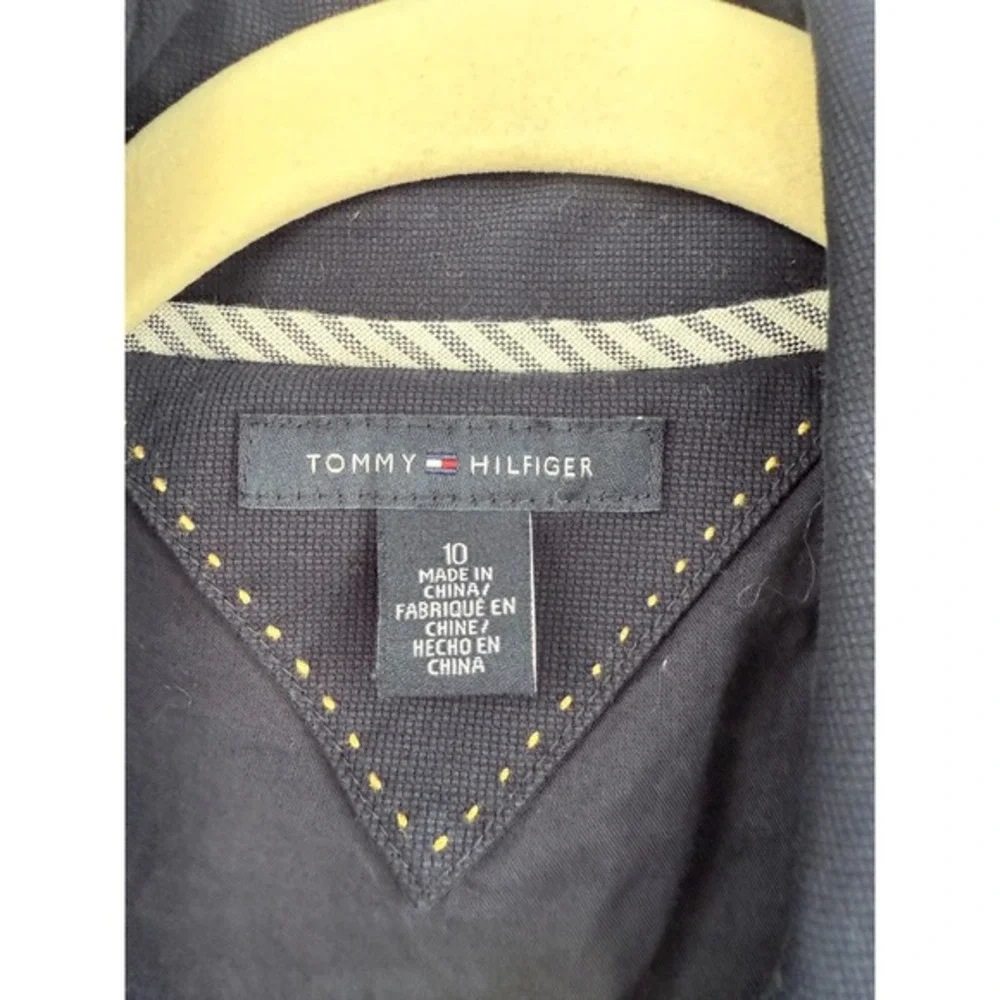 Tommy Hilfiger‎ Kids Navy Blue Blazer Jacket Crest Logo Double Breasted Size 10